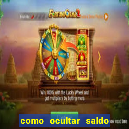 como ocultar saldo na betfair